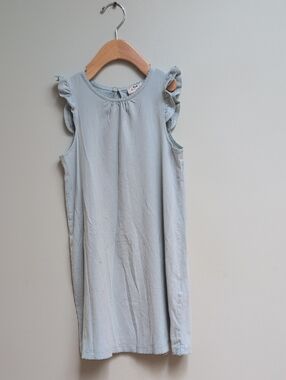 Cyrillus Pale Blue Ruffle Sleeve Dress